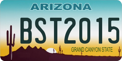AZ license plate BST2015