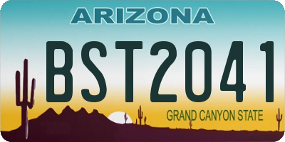 AZ license plate BST2041