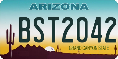 AZ license plate BST2042
