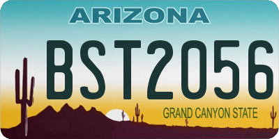 AZ license plate BST2056