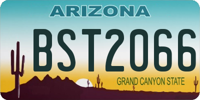 AZ license plate BST2066