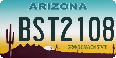AZ license plate BST2108