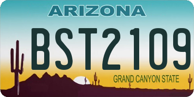 AZ license plate BST2109