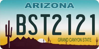 AZ license plate BST2121