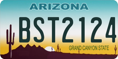 AZ license plate BST2124