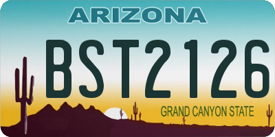 AZ license plate BST2126