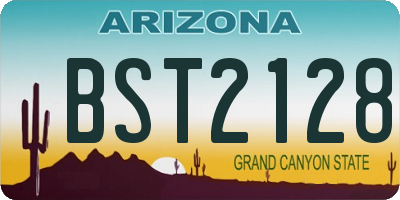 AZ license plate BST2128