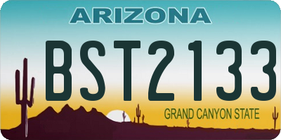 AZ license plate BST2133
