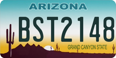 AZ license plate BST2148
