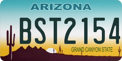AZ license plate BST2154
