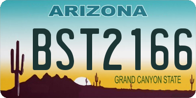 AZ license plate BST2166