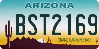 AZ license plate BST2169