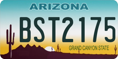 AZ license plate BST2175