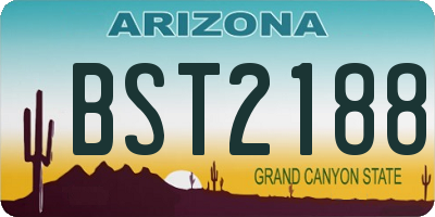 AZ license plate BST2188
