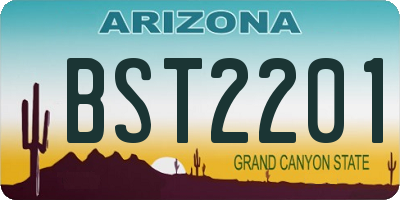 AZ license plate BST2201