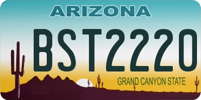 AZ license plate BST2220