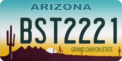 AZ license plate BST2221