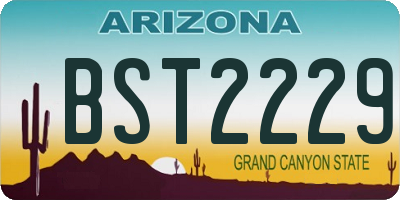 AZ license plate BST2229