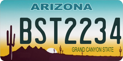 AZ license plate BST2234