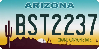 AZ license plate BST2237