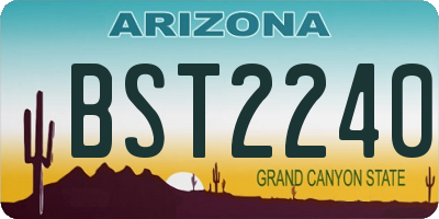 AZ license plate BST2240