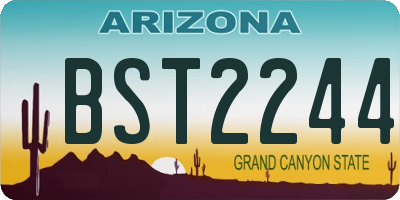 AZ license plate BST2244