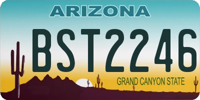 AZ license plate BST2246