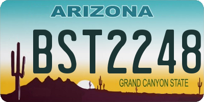 AZ license plate BST2248