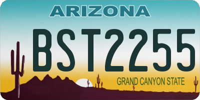 AZ license plate BST2255