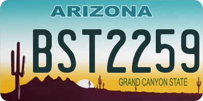 AZ license plate BST2259