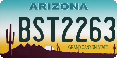 AZ license plate BST2263