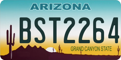 AZ license plate BST2264