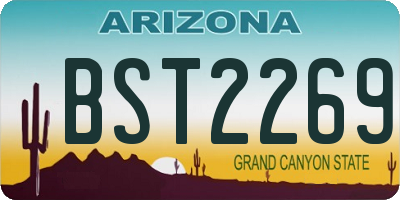 AZ license plate BST2269