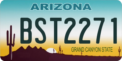 AZ license plate BST2271