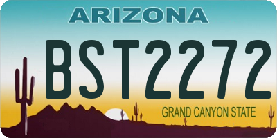 AZ license plate BST2272