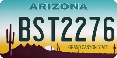 AZ license plate BST2276