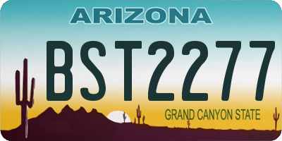 AZ license plate BST2277