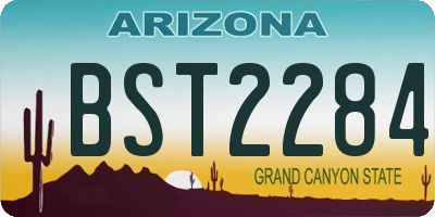 AZ license plate BST2284