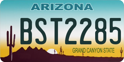 AZ license plate BST2285