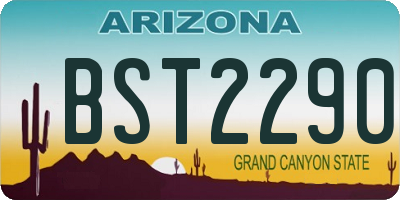 AZ license plate BST2290