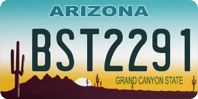 AZ license plate BST2291