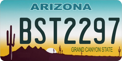 AZ license plate BST2297
