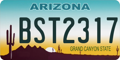AZ license plate BST2317