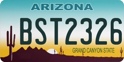 AZ license plate BST2326