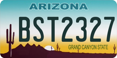 AZ license plate BST2327