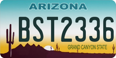 AZ license plate BST2336