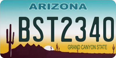 AZ license plate BST2340