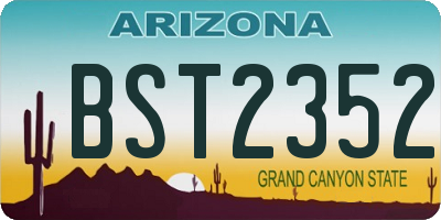 AZ license plate BST2352