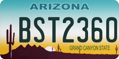AZ license plate BST2360