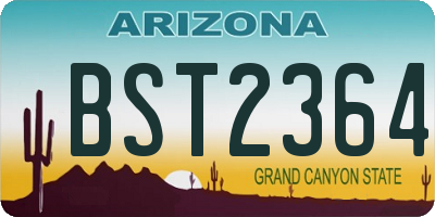 AZ license plate BST2364